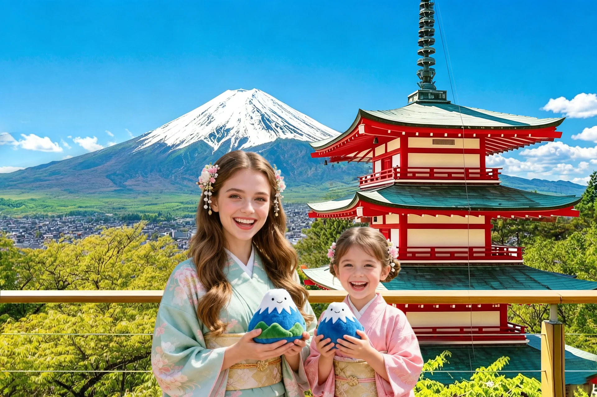 【후지산 웅장한 경치 탐험 1일 투어】신쿠라야마 공원 & 가와구치코 오이시 공원 & 오시노 핫카이 & INS 인기 로손 & 히카와 시계점 (도쿄 출발)