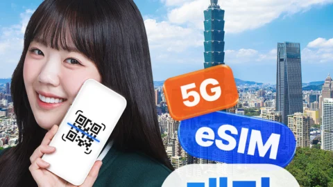 [대만 이심] 데이터 무제한 타이페이 가오슝 타이중 로컬망 e심 로밍전화